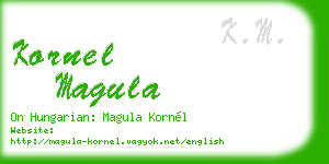kornel magula business card